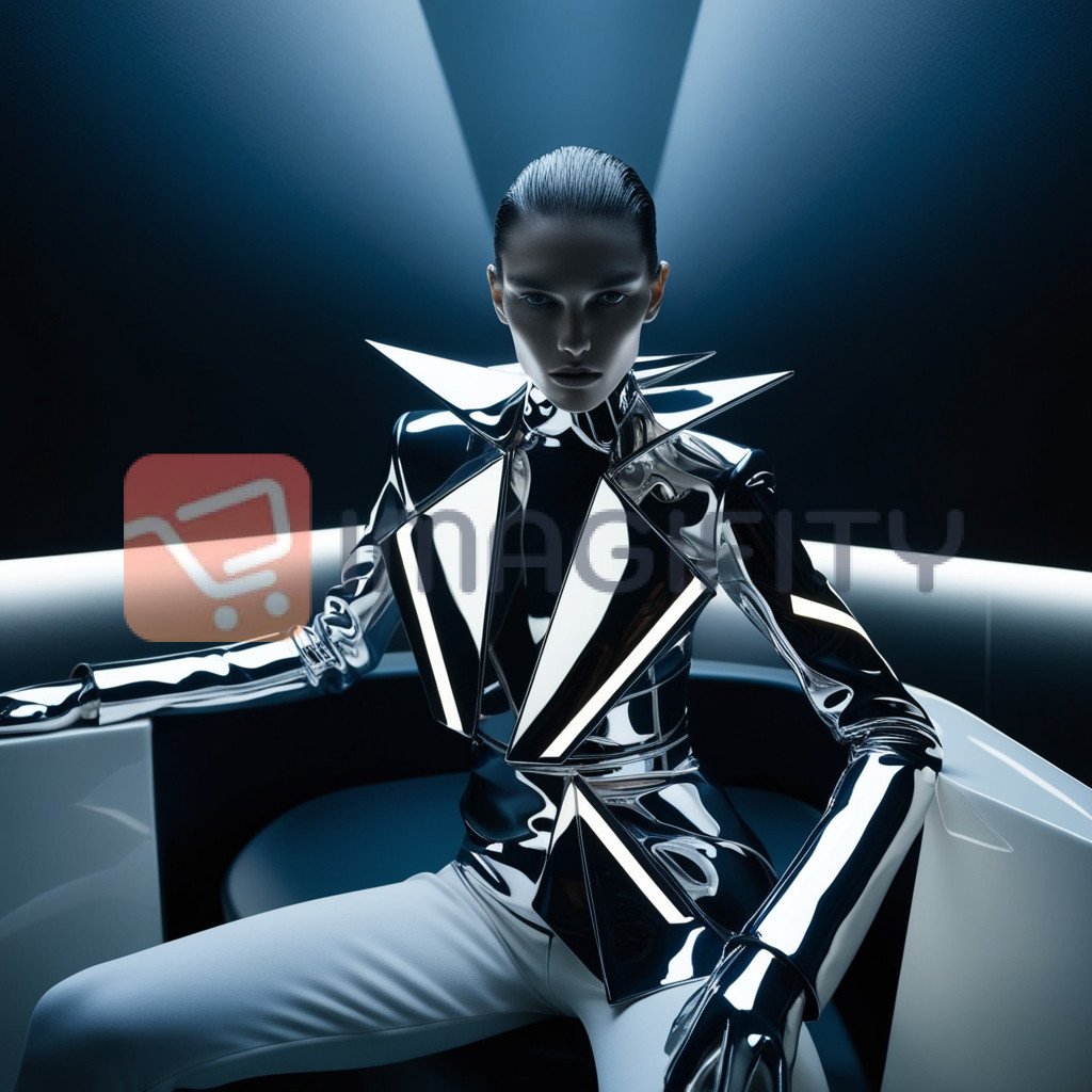 Futuristic Fashion: Sleek Metallic Couture