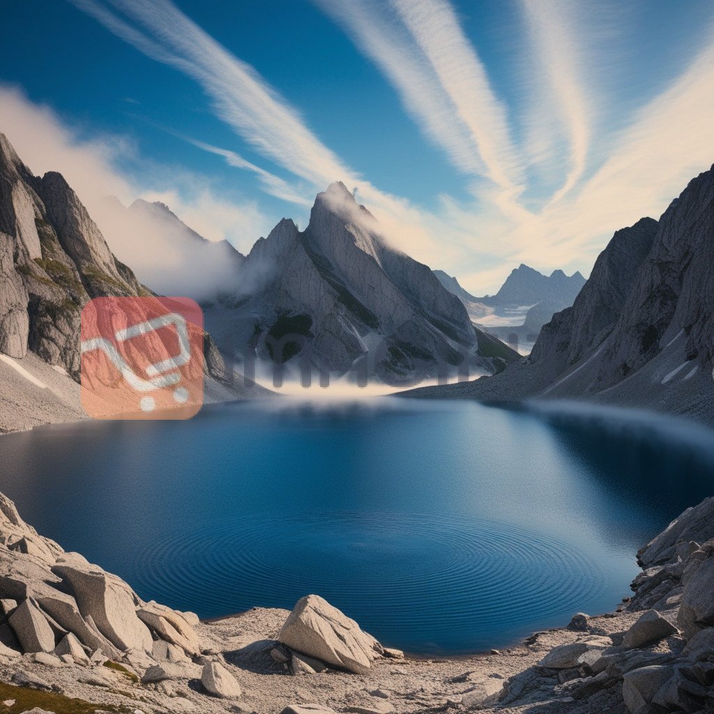 Tranquil Alpine Lake Surrounded by Majestic Peaks