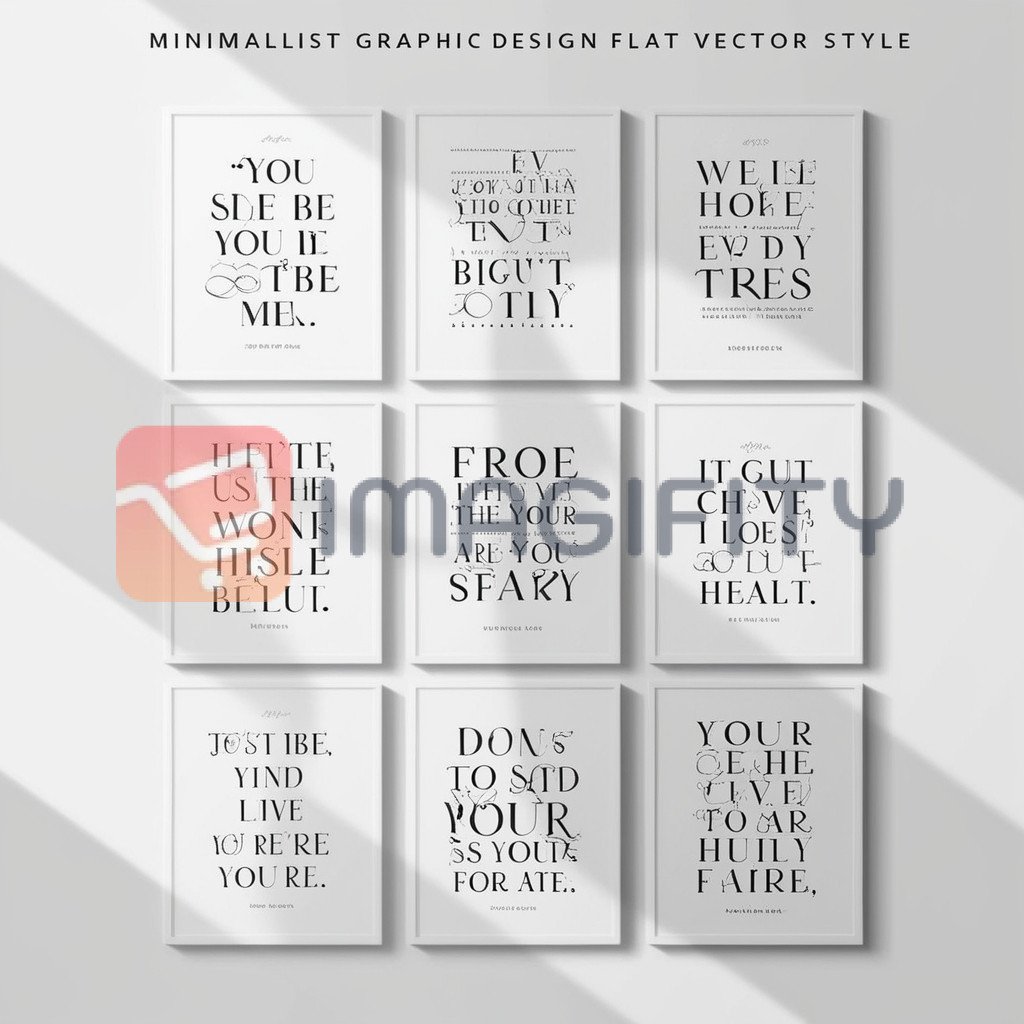 Minimalist Typography Poster with Inspiring Quotes